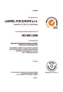 LAMIREL PCB Europe s.r.o. 16 let zkušeností 2